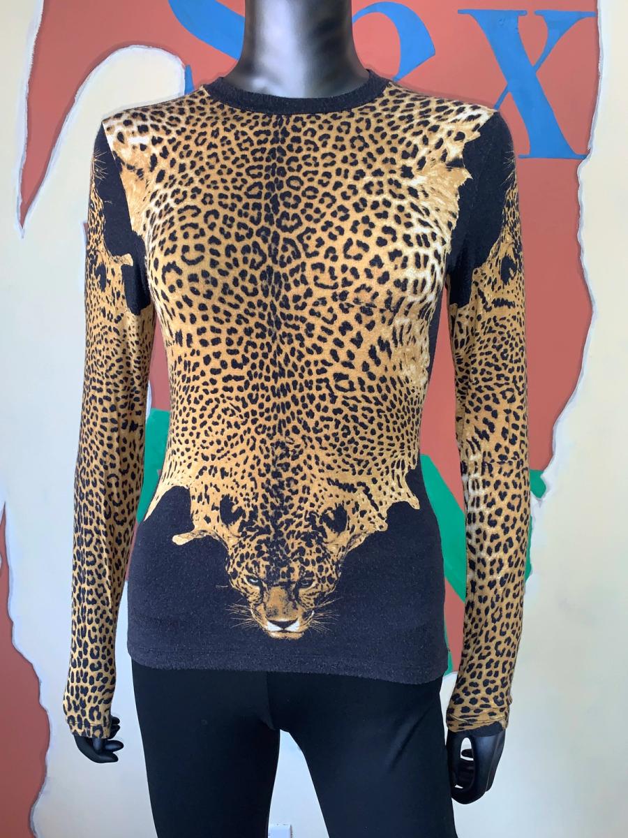 Jean Paul Gaultier Trompe L'oeil Leopard Pelt Top product image