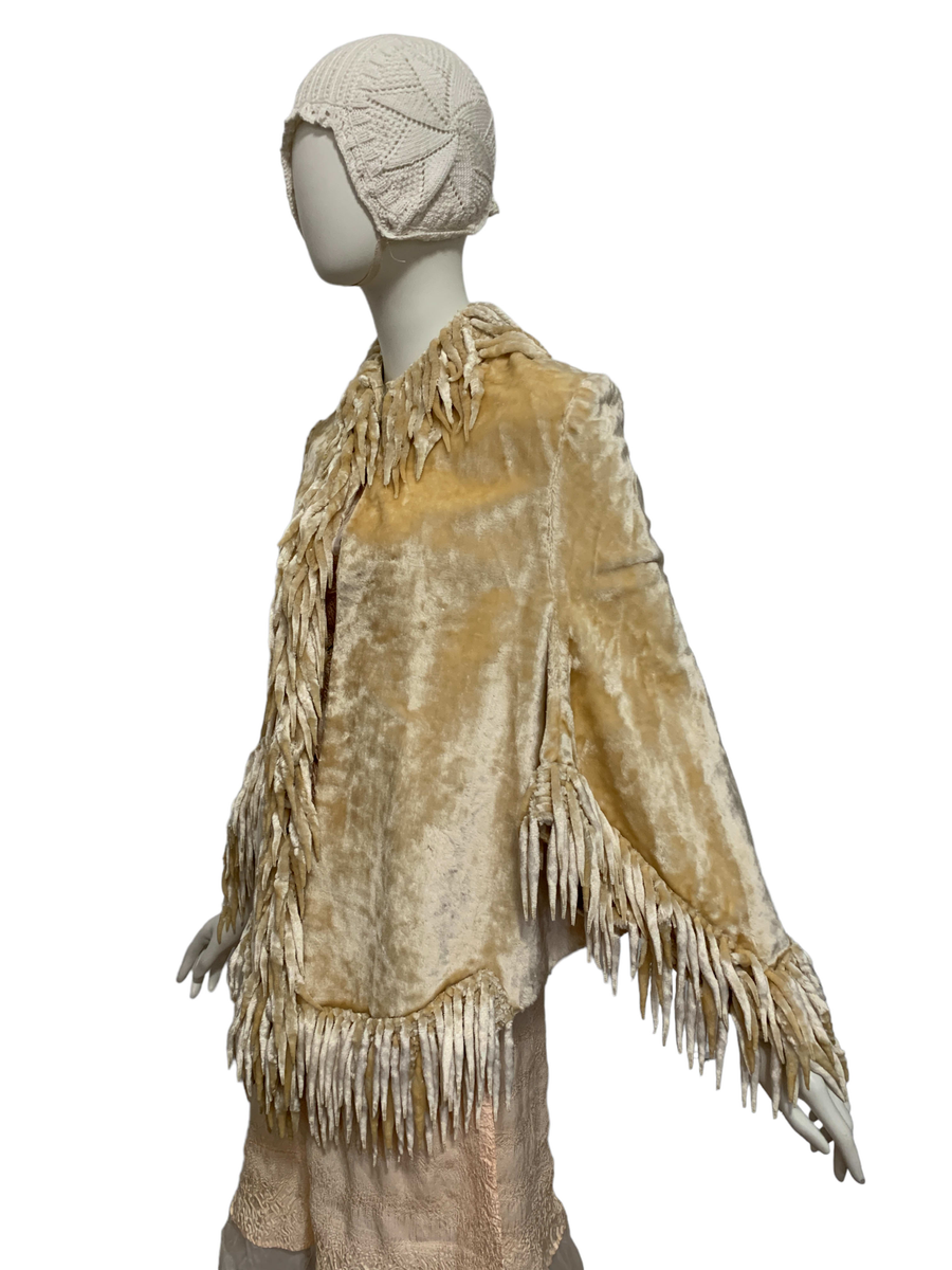 1880s Velveteen Mantle with Icicle Fringe product image