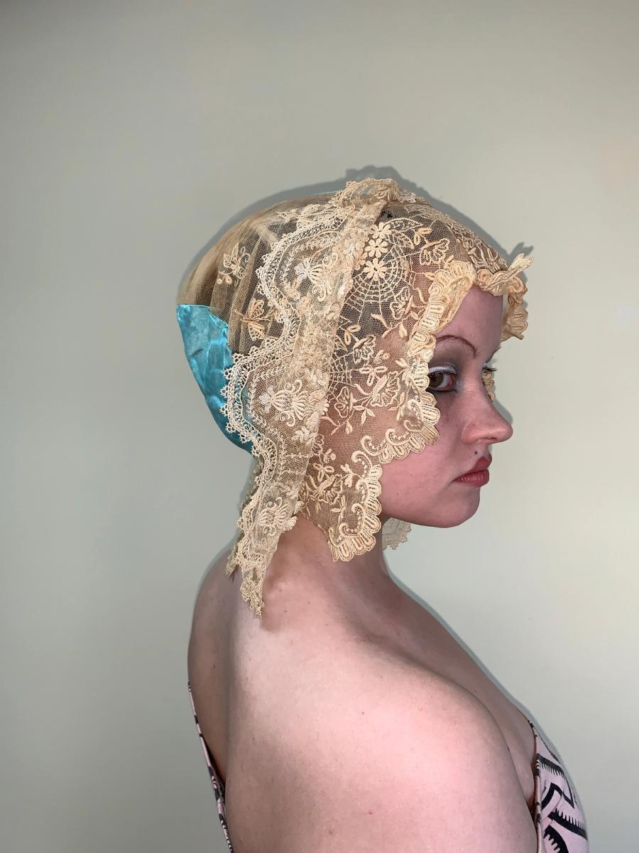 Edwardian Spider Web Lace Sleeping Cap product image