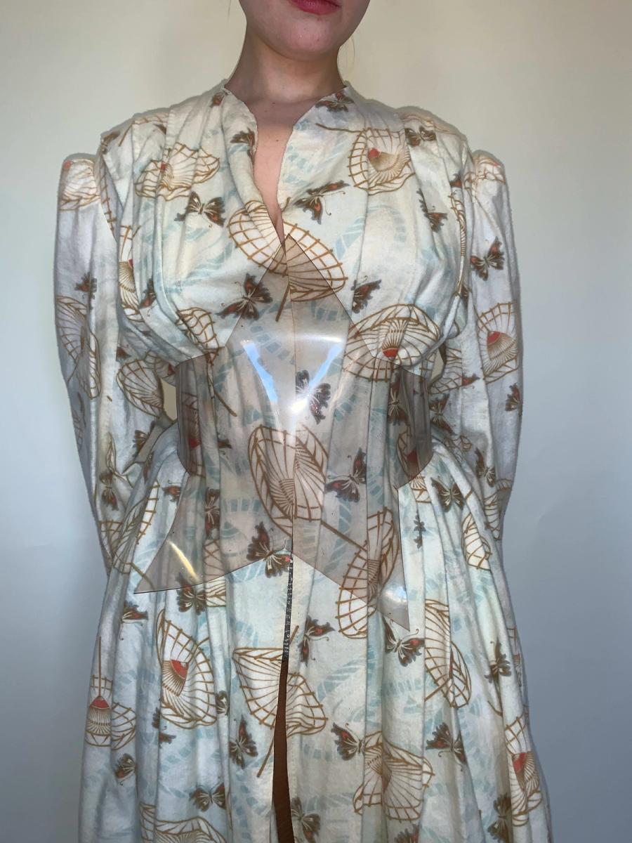 Edwardian Printed Flannel Dressing Gown  product image