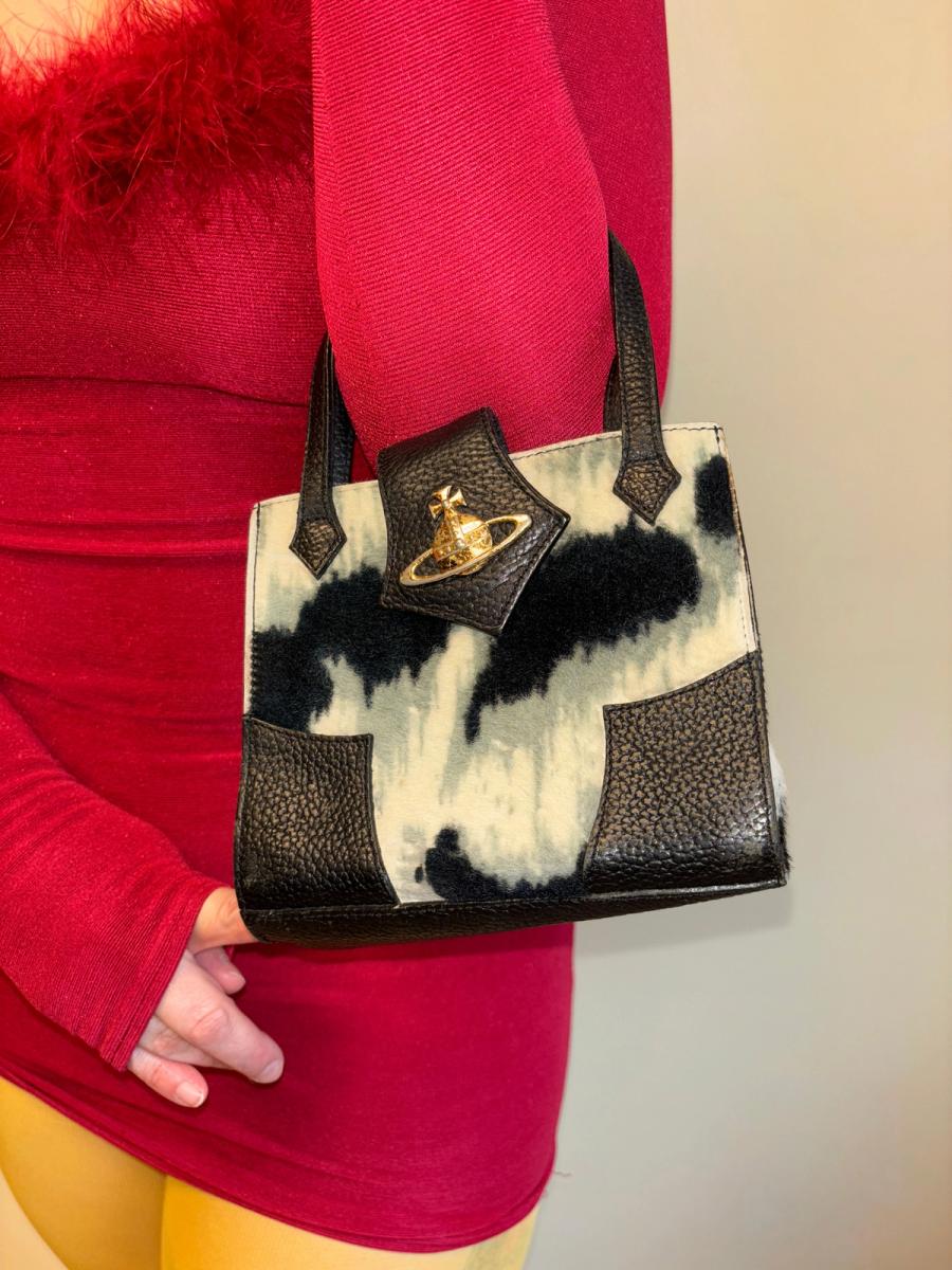 90s Vivienne Westwood Blue Cowhide Mini Purse