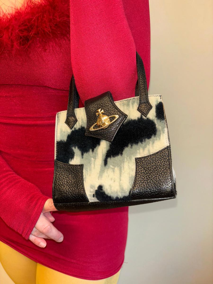 90s Vivienne Westwood Blue Cowhide Mini Purse product image