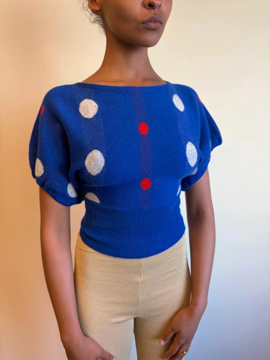 80s Dorothée Bis Polka Dot Sweater product image
