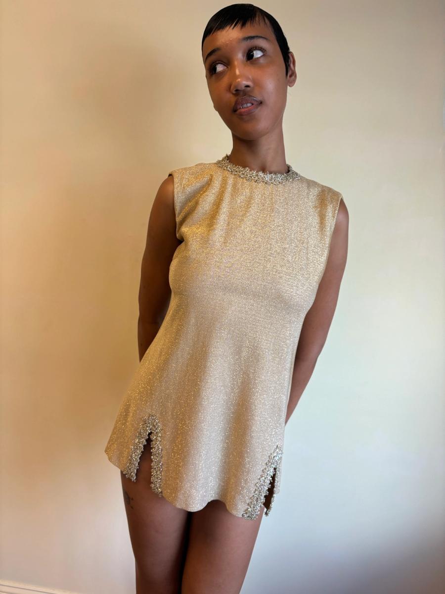 1960s Lurex Minidress product image
