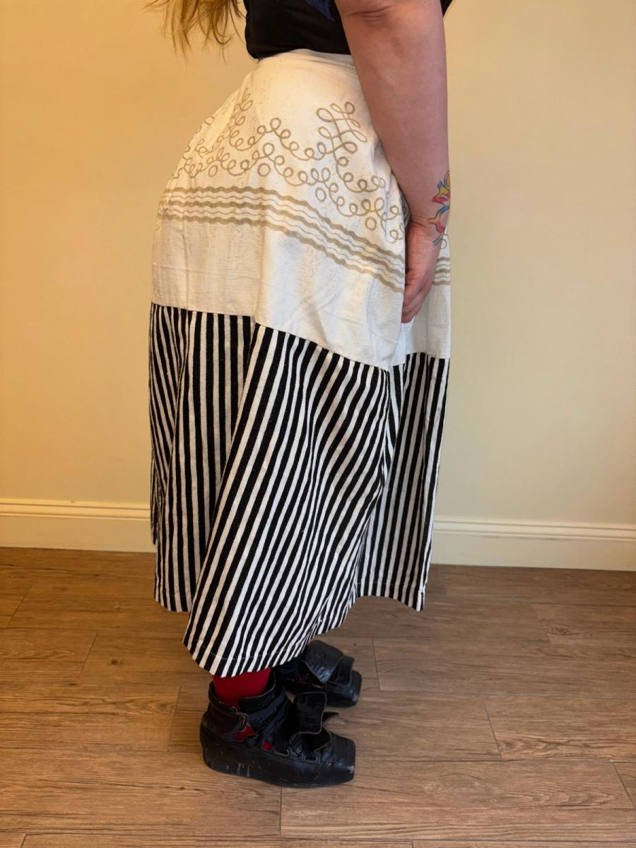 Early 1900s French Striped Flannel Petticoat product image