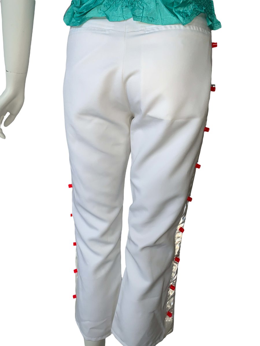 Fotus White "Studded" Pants product image