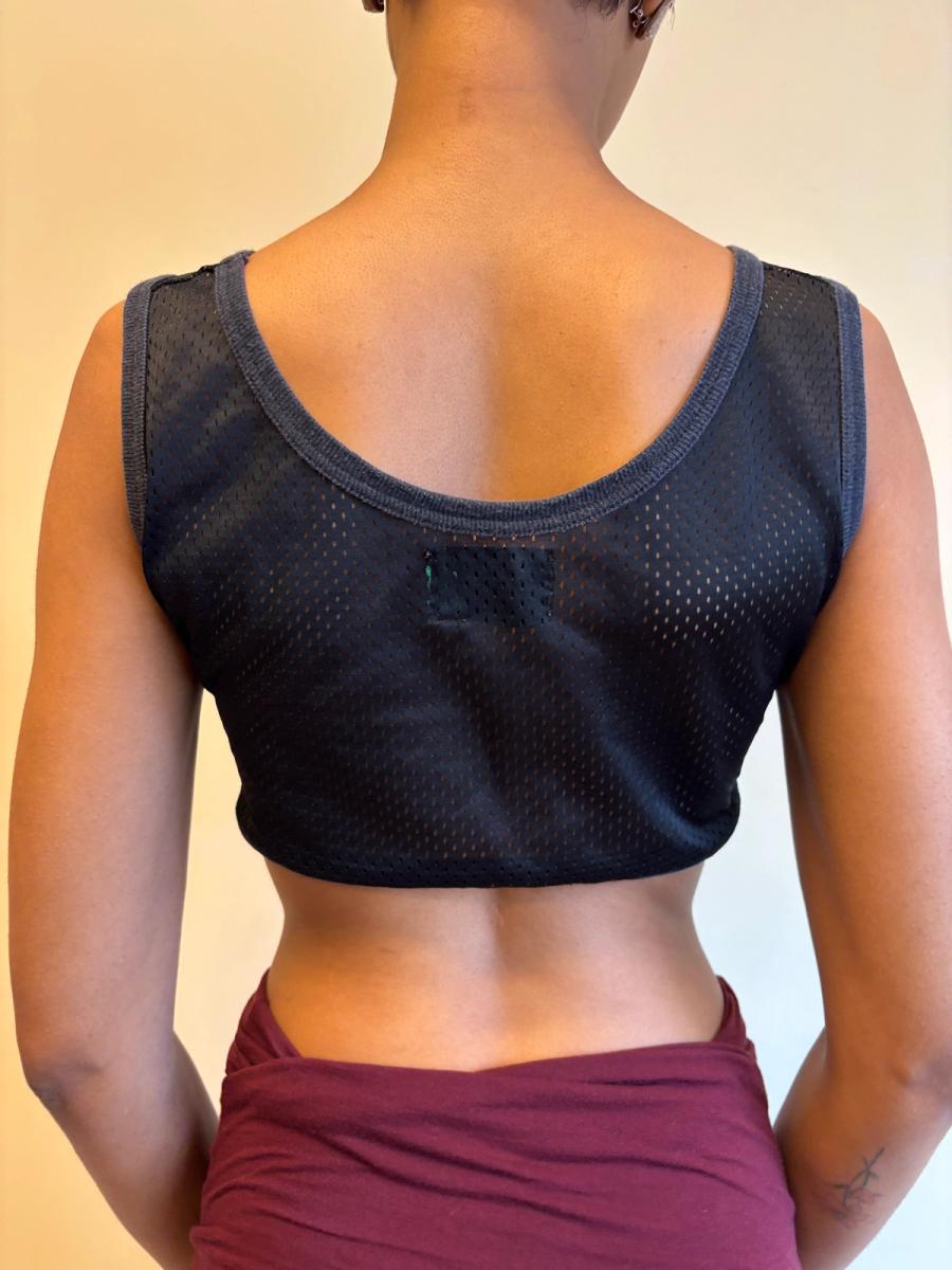 80s Junior Gaultier Mesh Cutout Crop Top product image