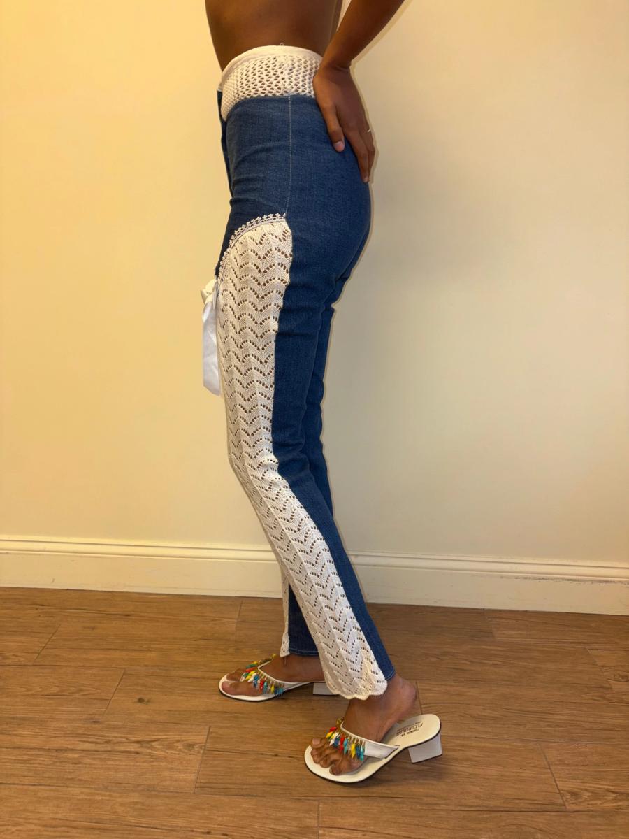 Vintage Jeans with Garter Design product image
