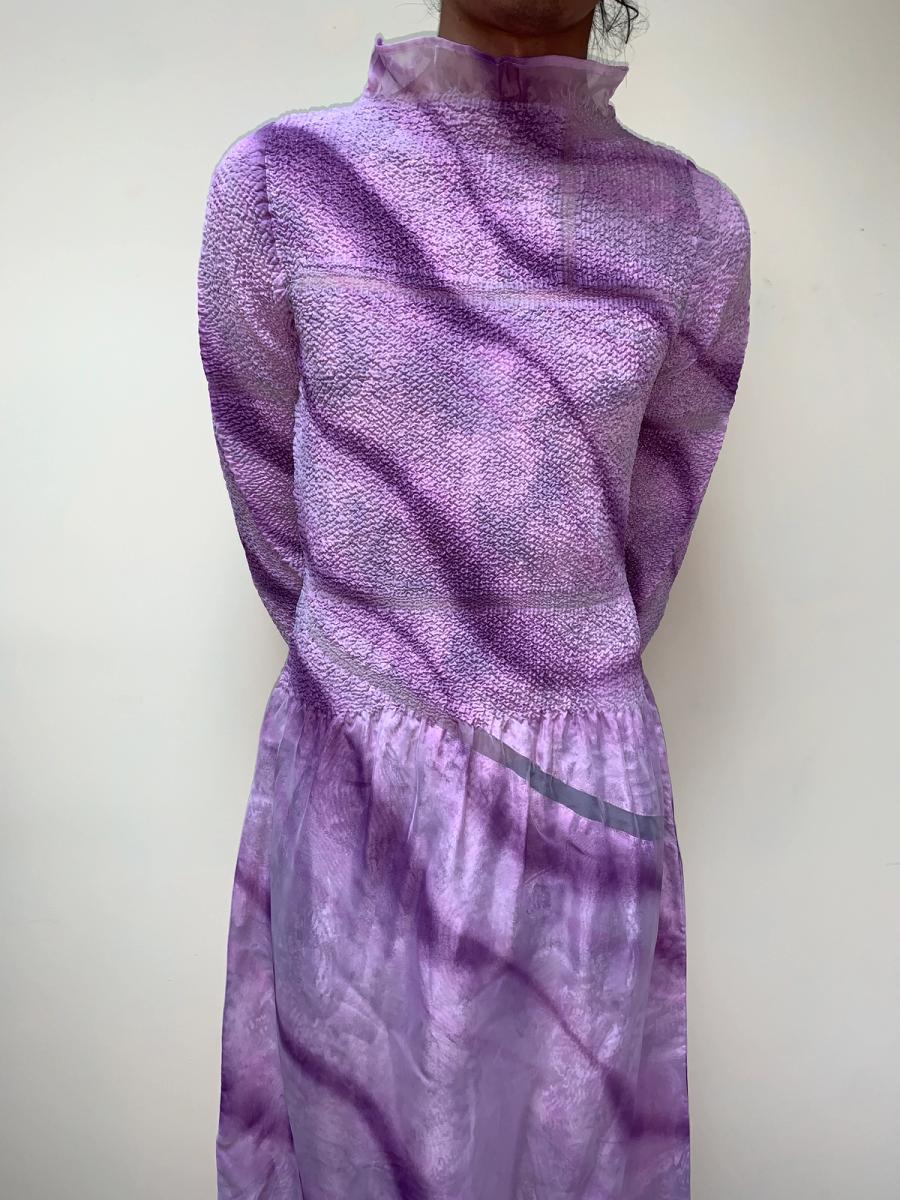 Yoshiki Hishinuma Pleated Purple Dress product image