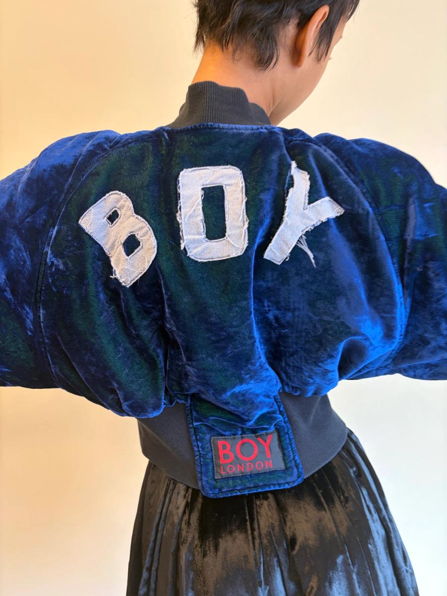 80s-90s Boy London Changeable Blue Velvet Bomber product image