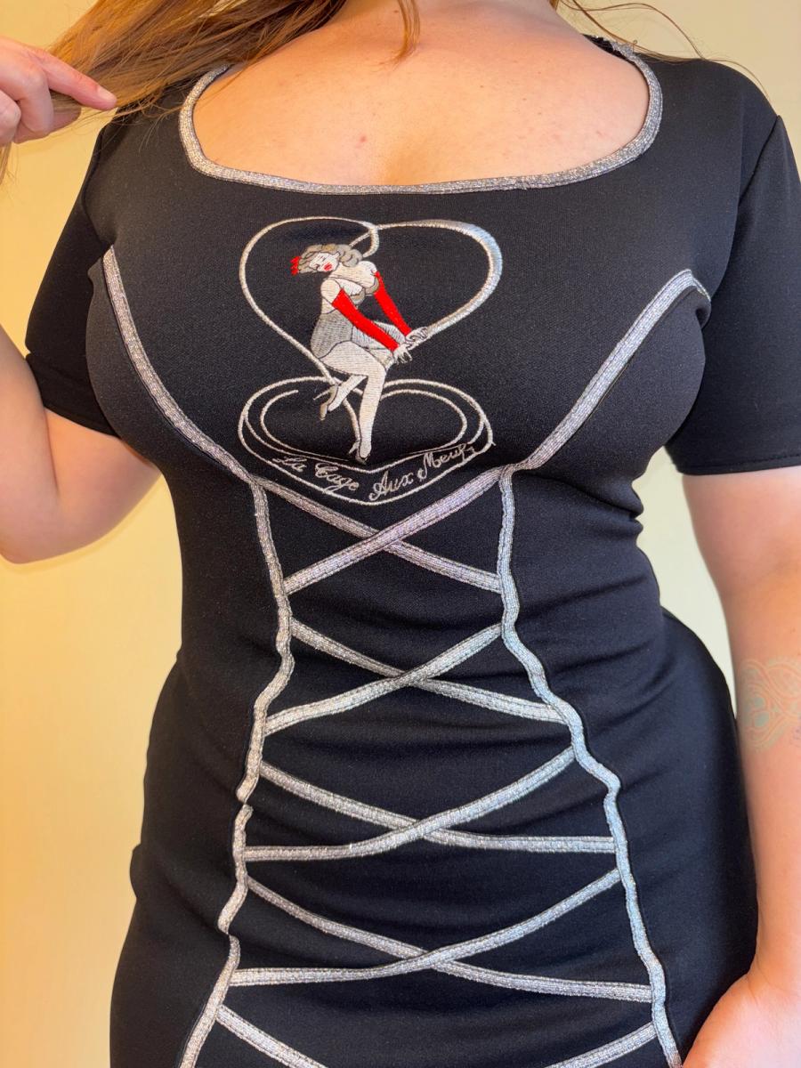 90s La Cage Aux Meufs Lace Up Dress product image