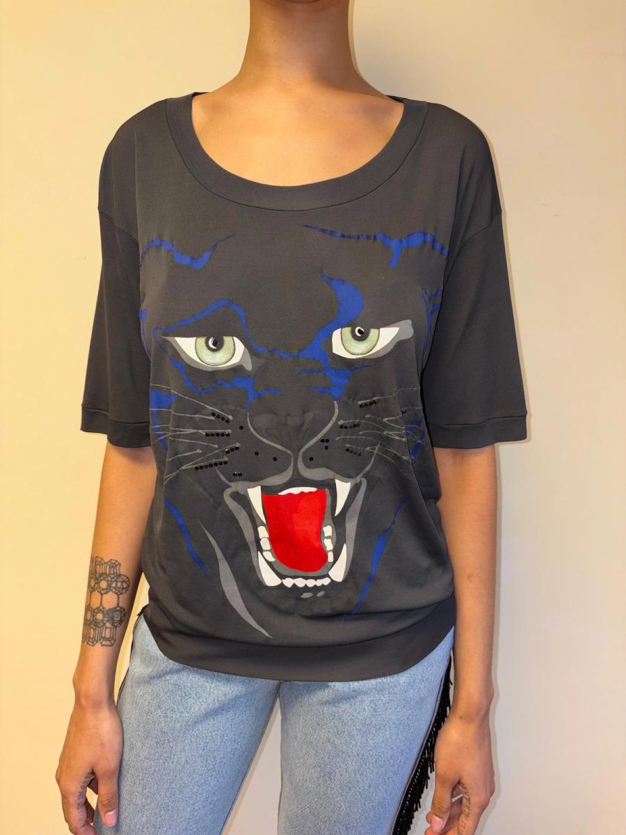 80s Krizia Slinky Panther Top product image