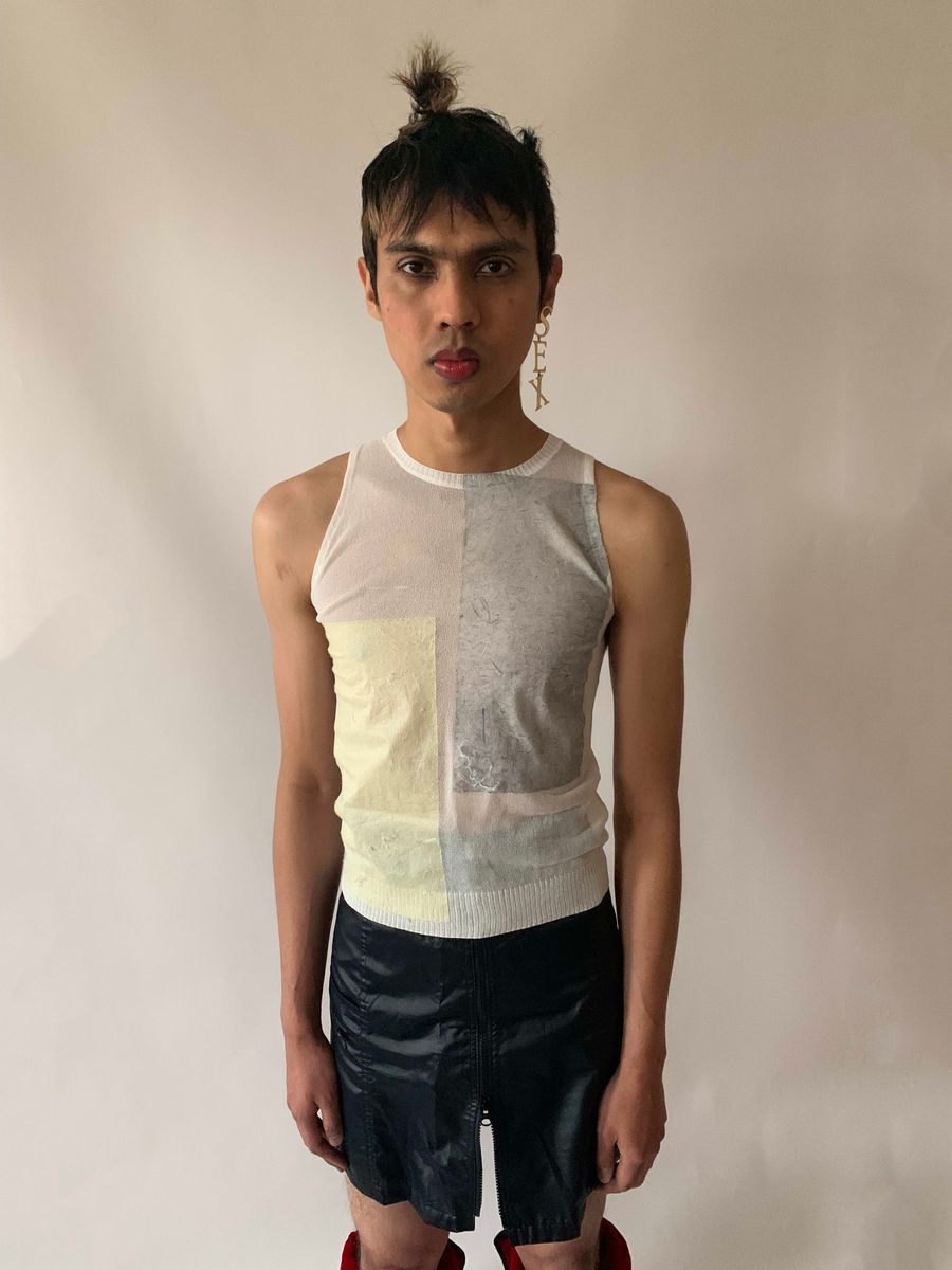 Kyoichi Fujita Paper Transfer Knit Top product image