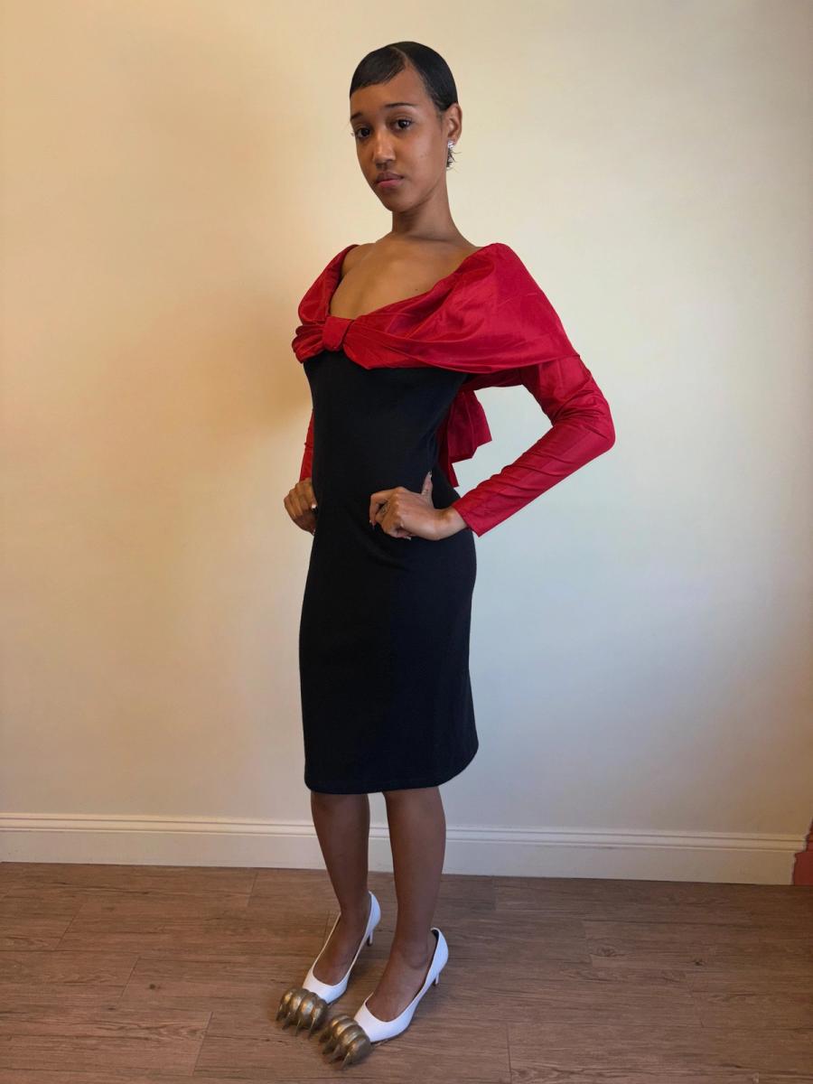 80s Angelo Tarlazzi Bow Dress product image