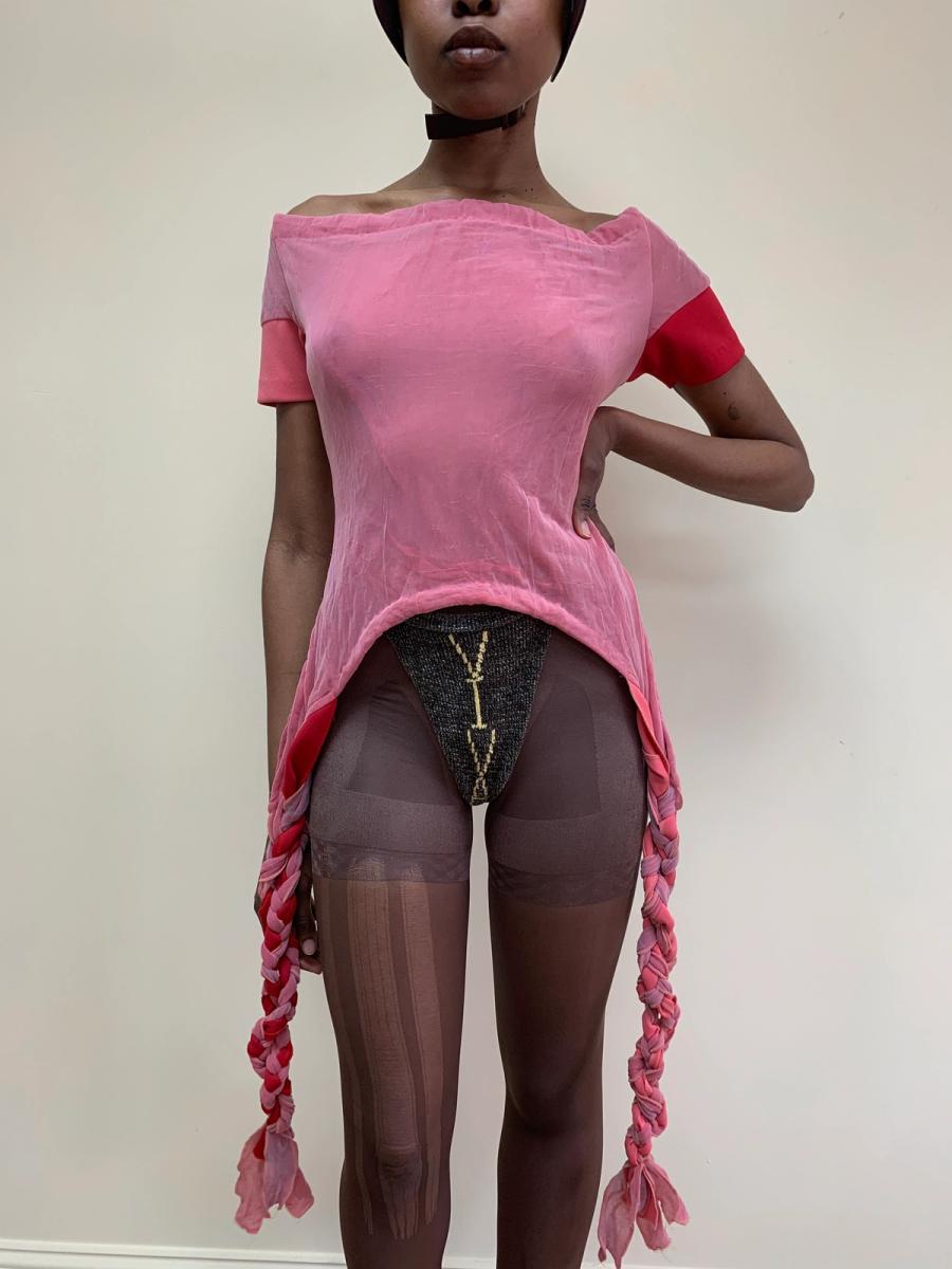 Rare 20471120 Hosiery and Mesh Knotted Top product image