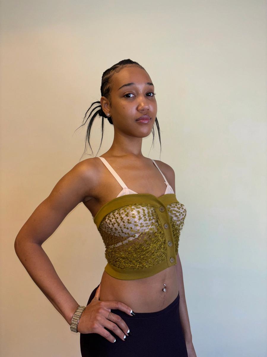1991 Romeo Gigli Draped Netting Tube Top product image