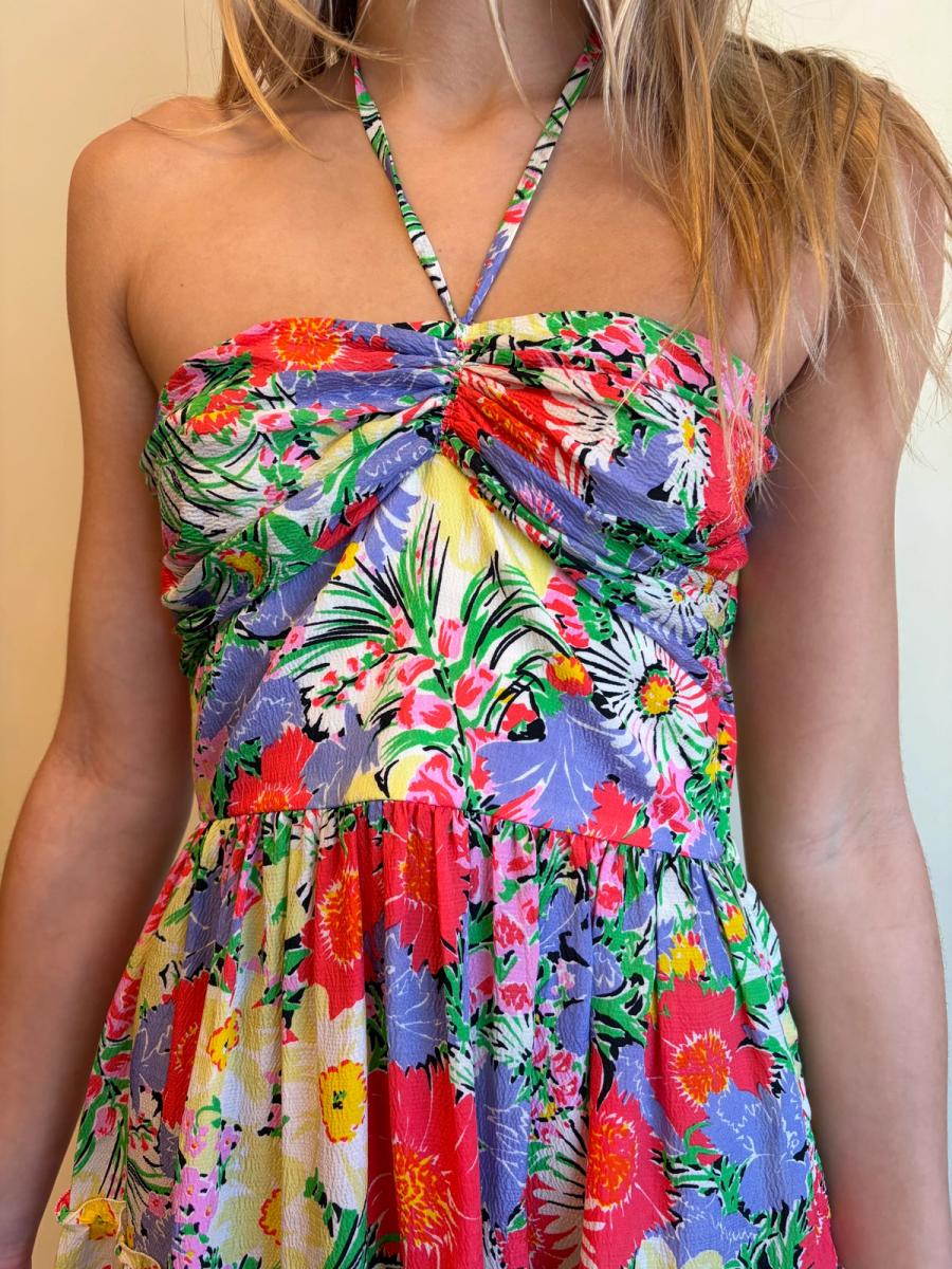 70s Vicky Tiel Floral Dress product image
