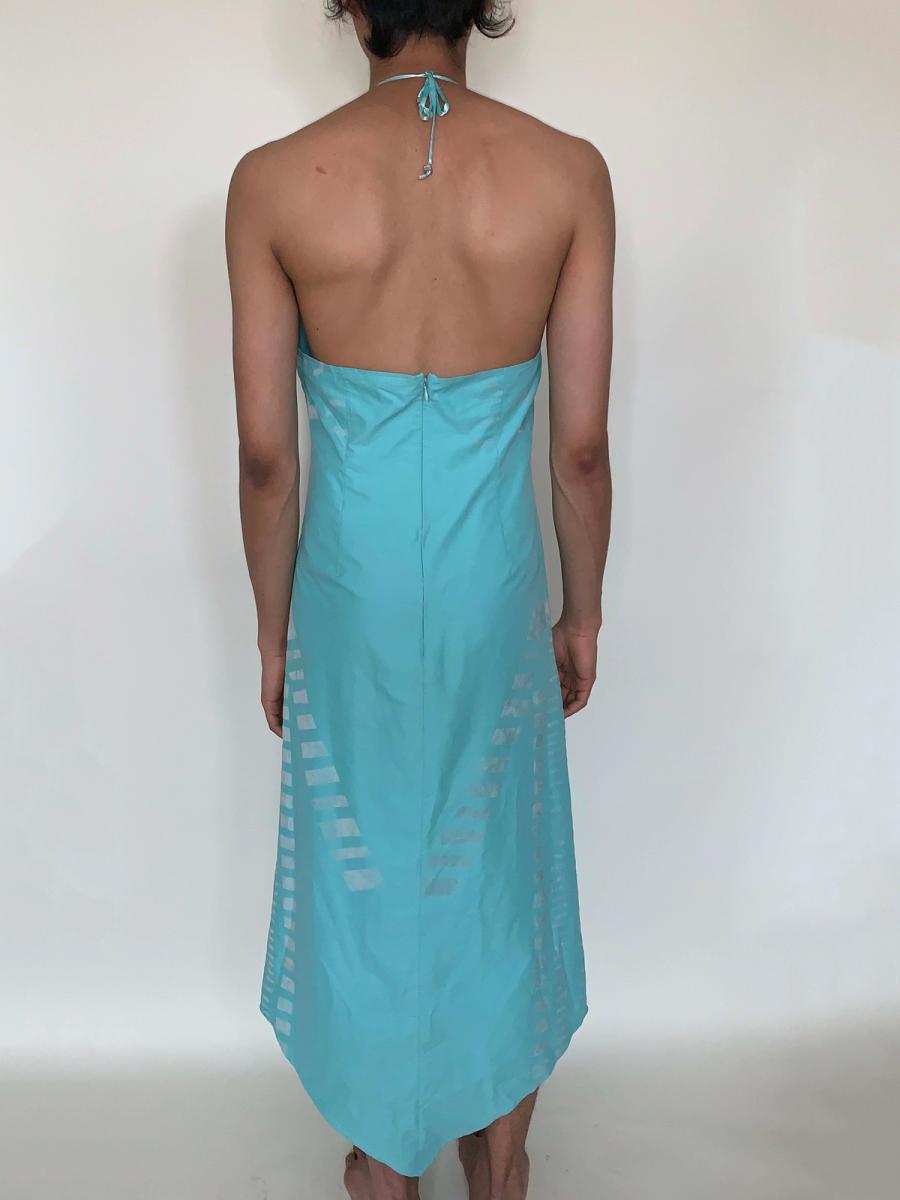 Biche De Bere Pointed Flocking Halter Dress  product image