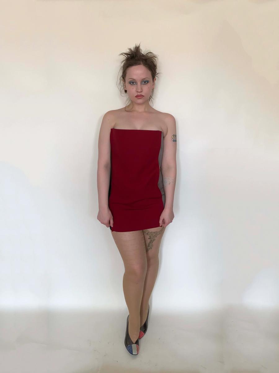 Vintage Jean- Paul Gaultier Color Block Bustier Minidress product image