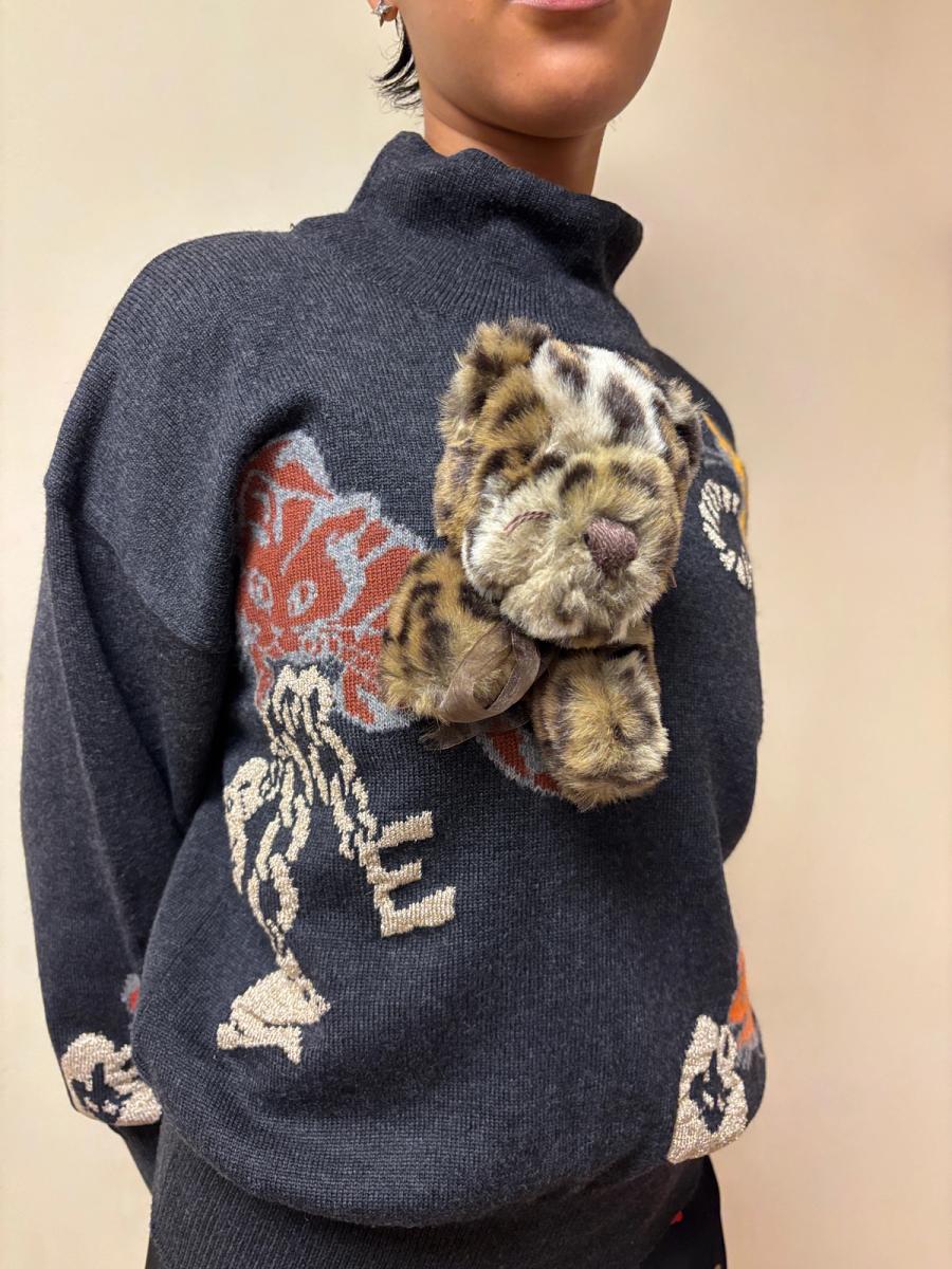 Wonderful World Cheetah Teddy Brooch product image