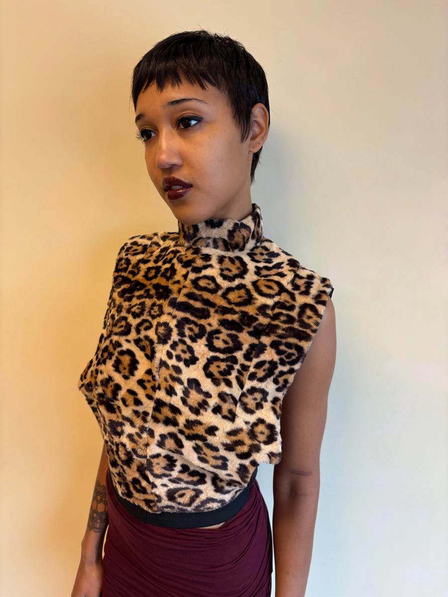 1940s Faux Fur Leopard Dickie product image