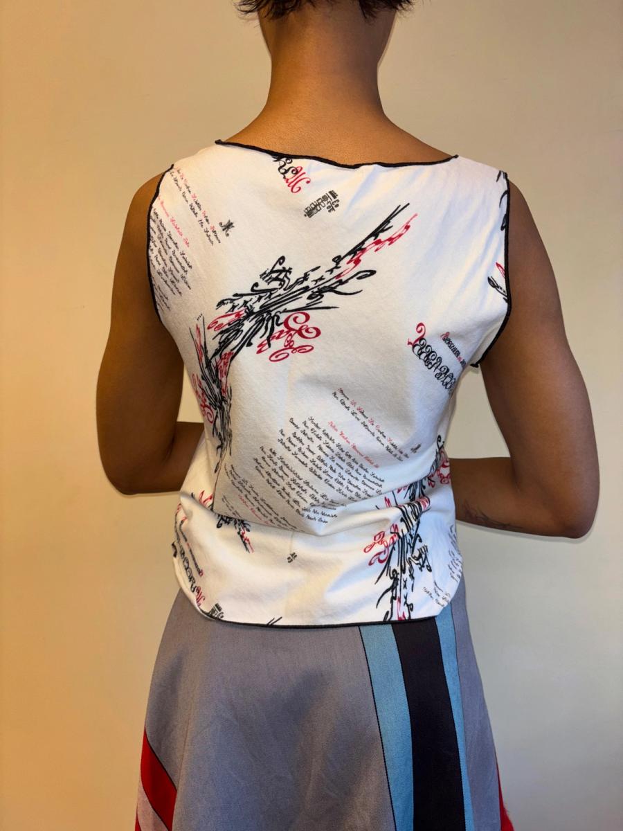 Issey Miyake SS 2004 Tattoo Art Nouveau Tank Top product image