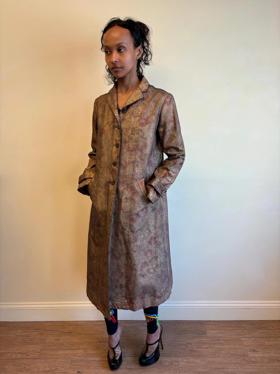 Jane Marple Coated Metallic Rose Trench product image
