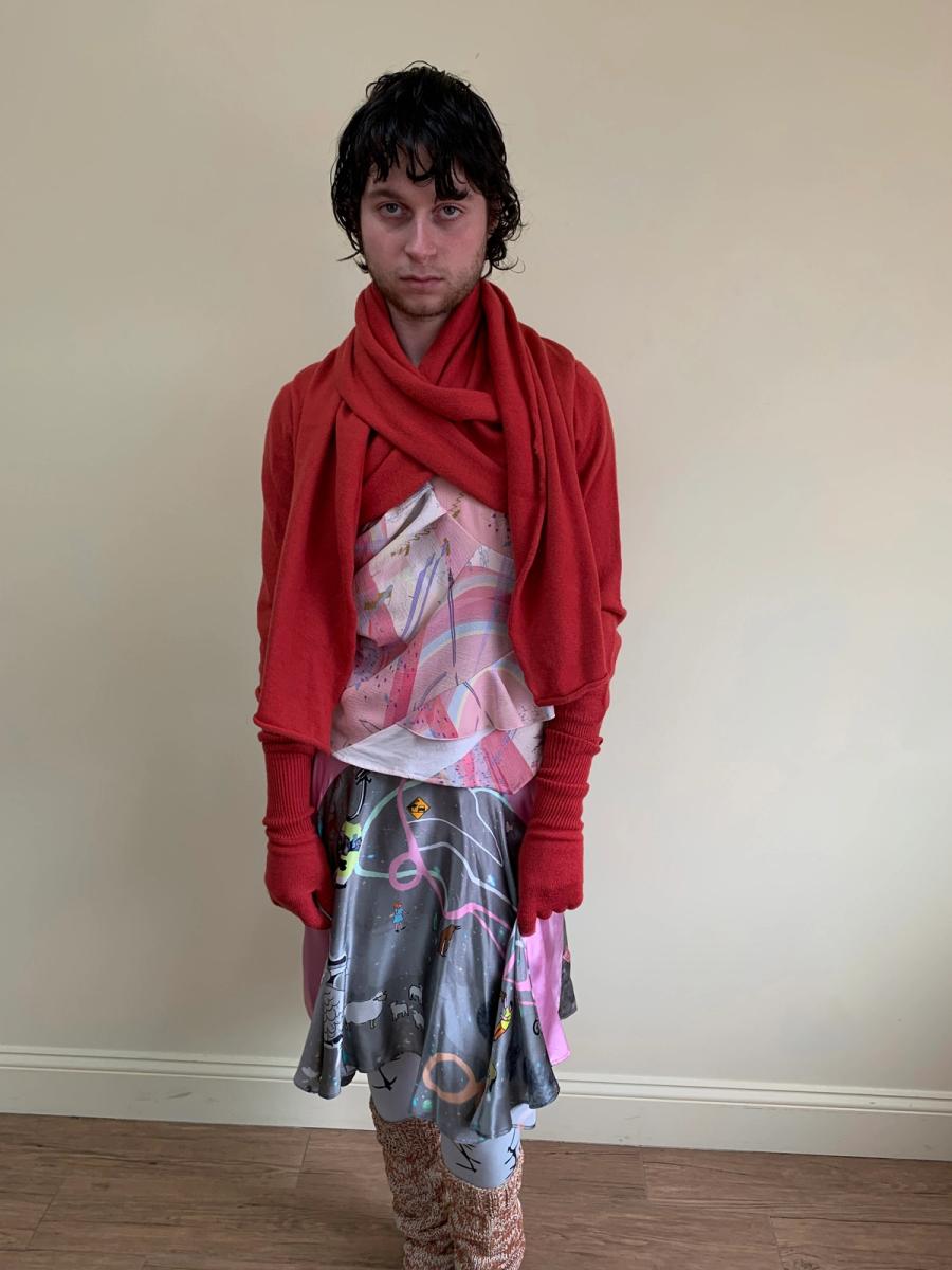 Jane Marple Knit Wrap Shrug With Matching Gloves  product image