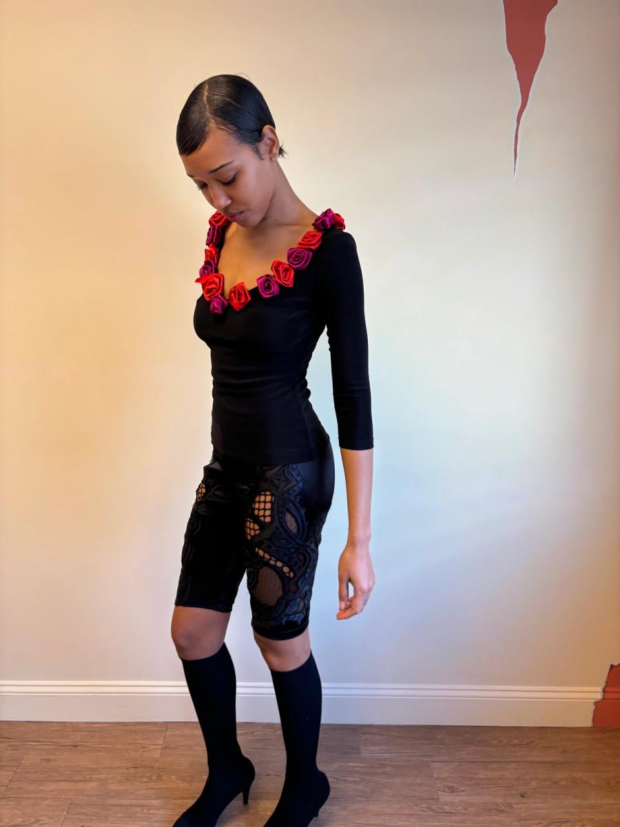 KTZ Trapunto Cutout Bike Shorts product image