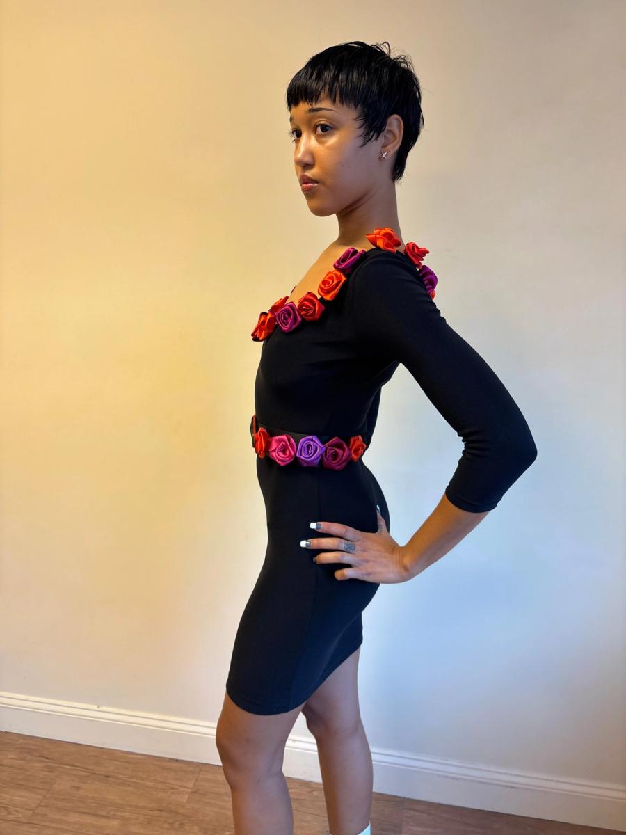 90s Chantal Thomass Flower Dress with Matching Belt product image