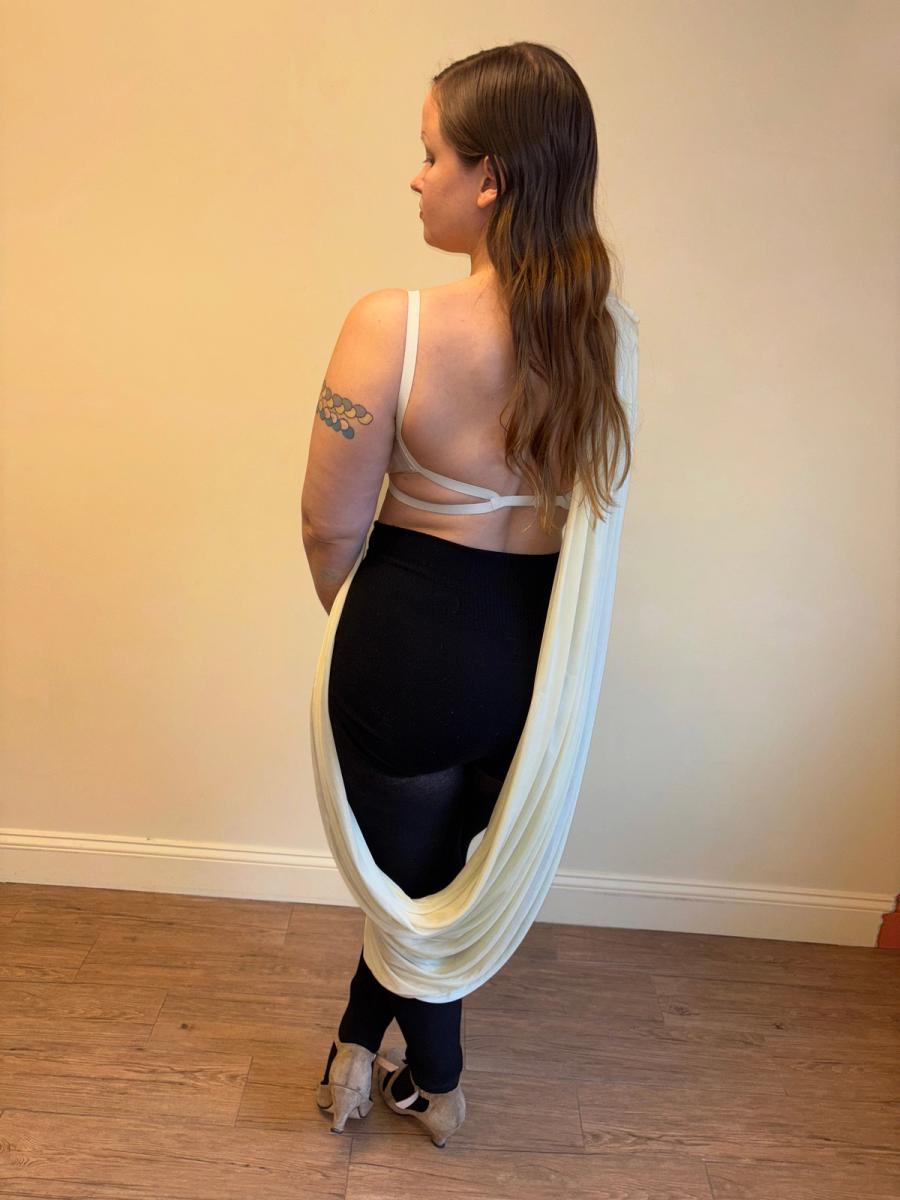 80s Norma Kamali Draped One Shoulder Dress product image