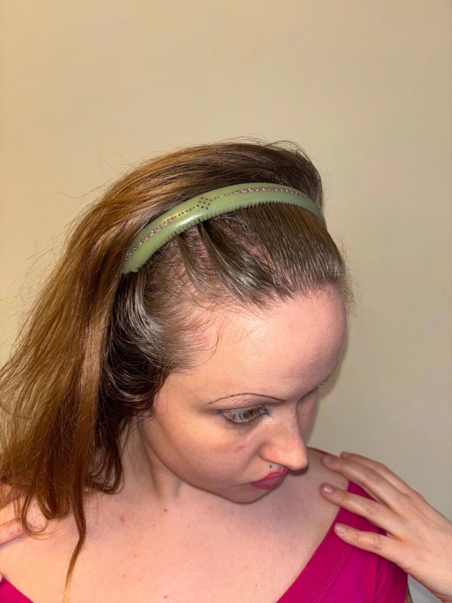 1940s French Early Plastic Chartreuse Hair Comb product image