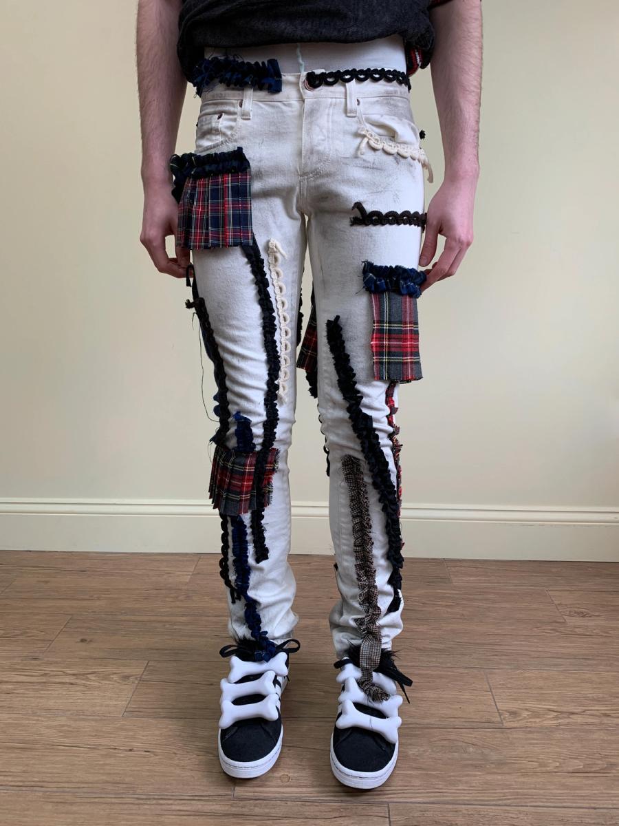 Nozomi Ishiguro Patchwork Skinny Jeans product image