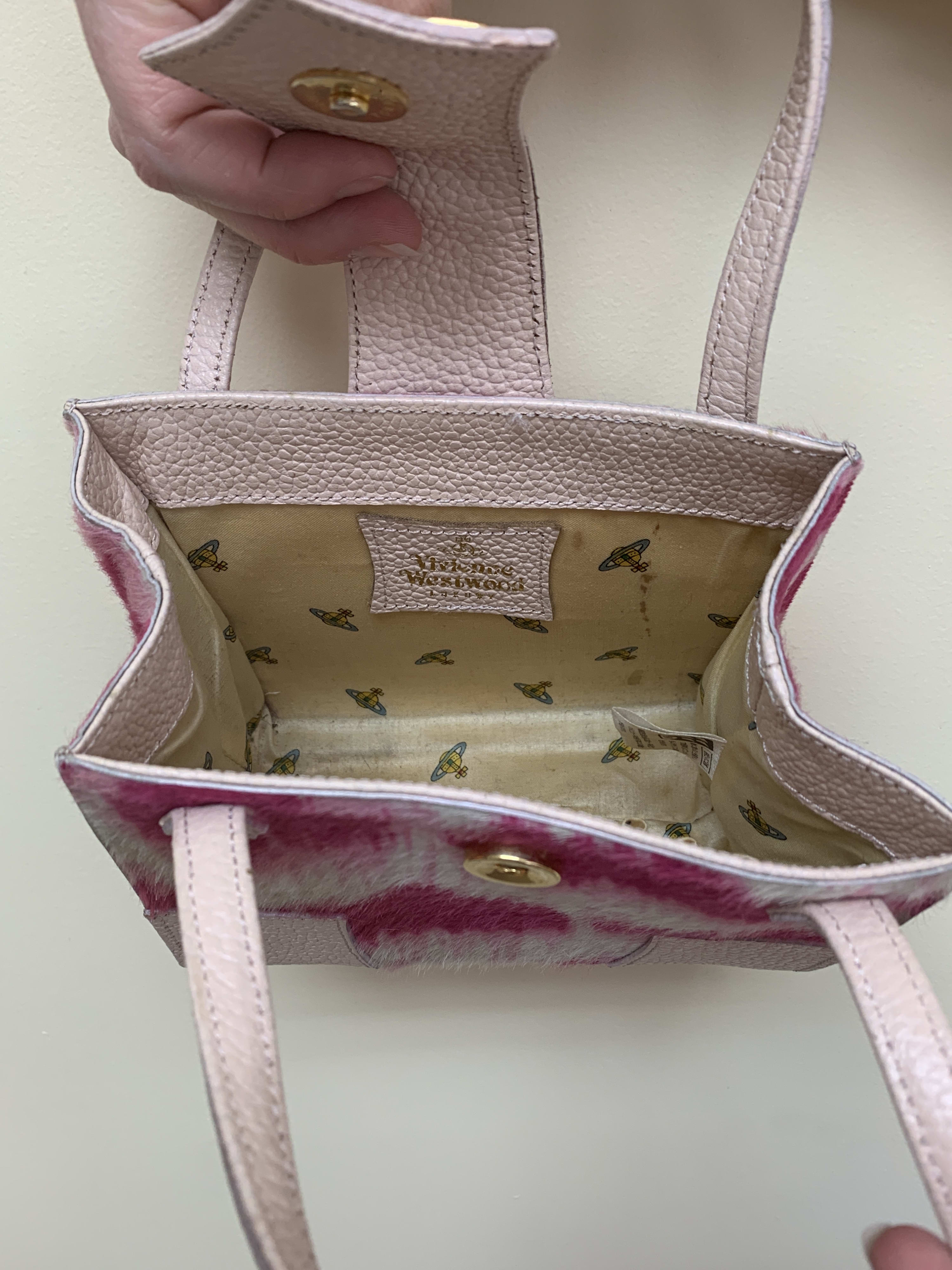 VivienneWestwoodヴィヴィアンオーブハートバッグピンクレオパード Vivienne Westwood Hand Bag Pink Leopard Women Very Good | eBay