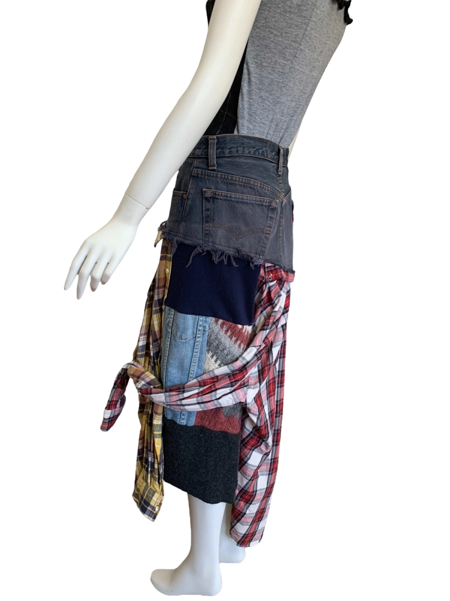 Tomoki Yurita Flannel Assemblage Skirt product image