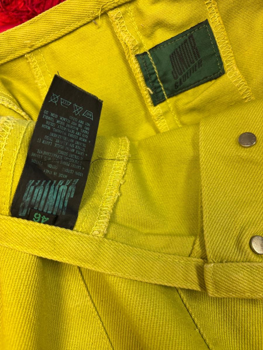 80s Junior Gaultier Green Lace Up Skirt product image