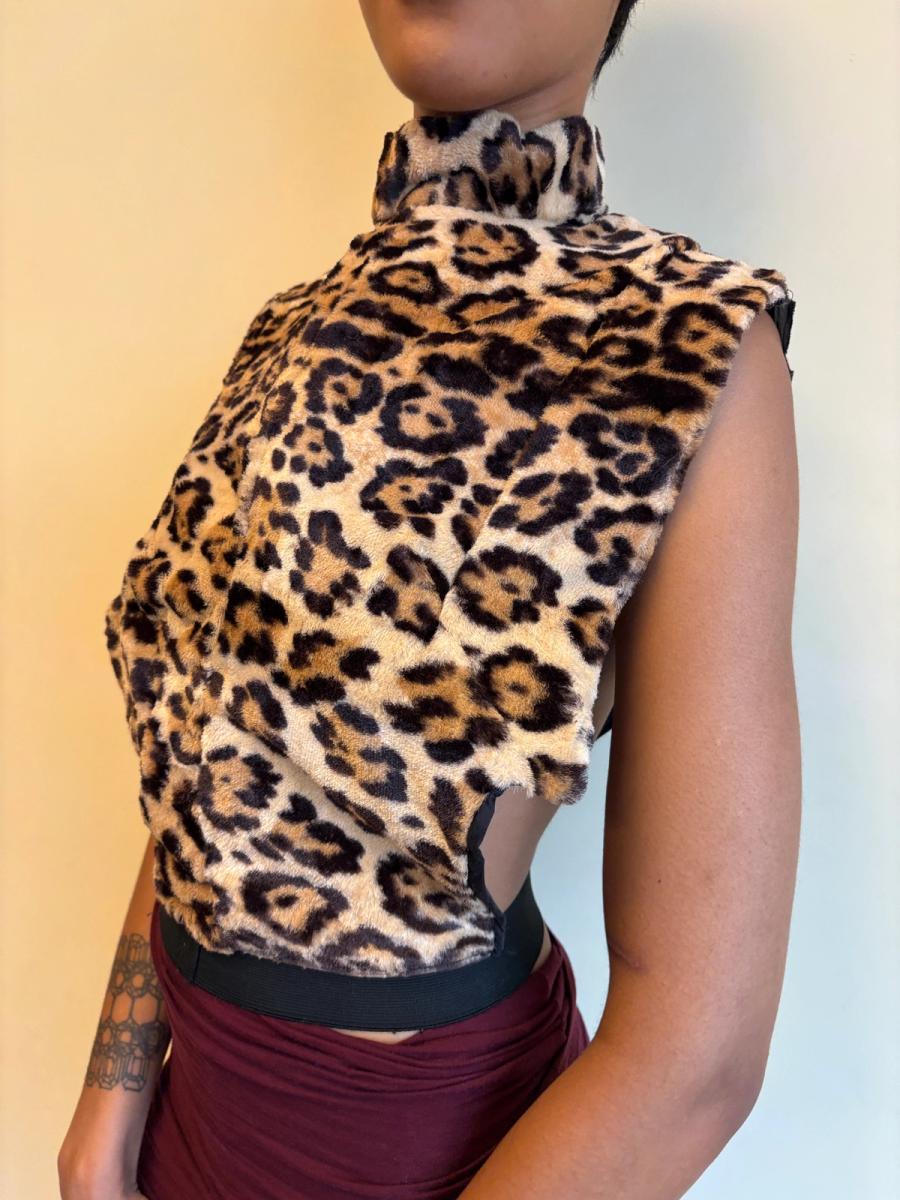 1940s Faux Fur Leopard Dickie product image