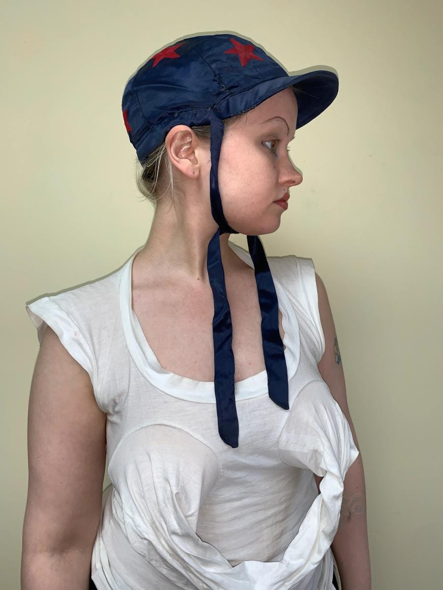 1920s Embroidered Star Female Jockey Cap product image