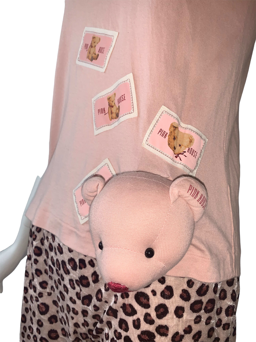 Pink House Dimensional Teddy Bear Tee product image