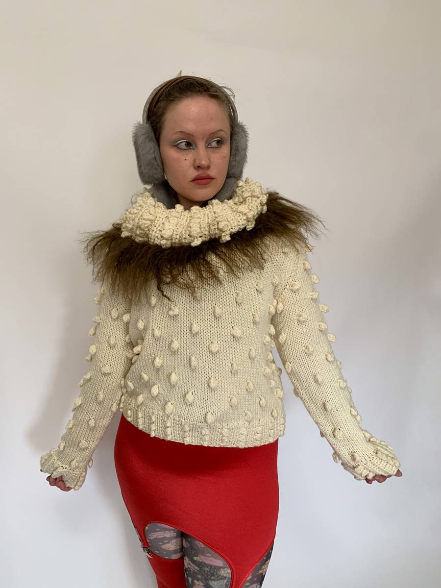 Kaneko Isao Mongolian Fur Trim Sweater product image