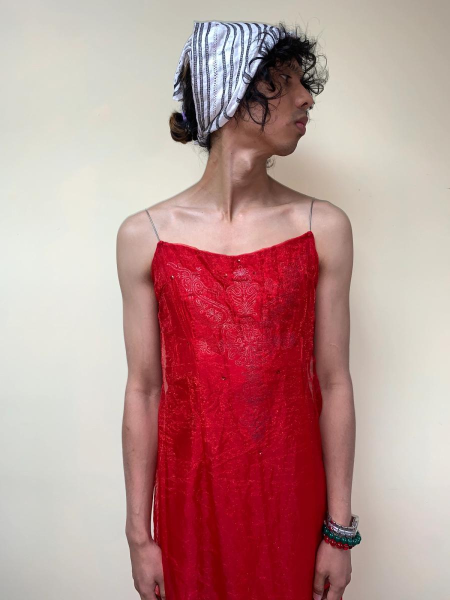 Kyoichi Fujita Felted Dress with Metal Straps product image
