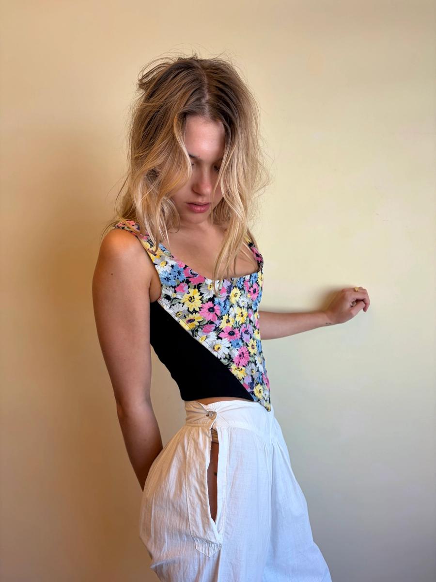 90s Betsey Johnson Floral Corset  product image