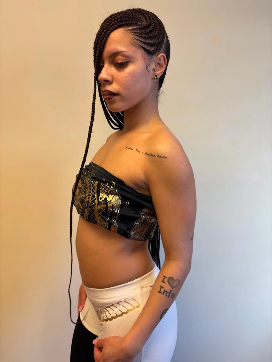 Gold Foil Money Print Bandeau product image