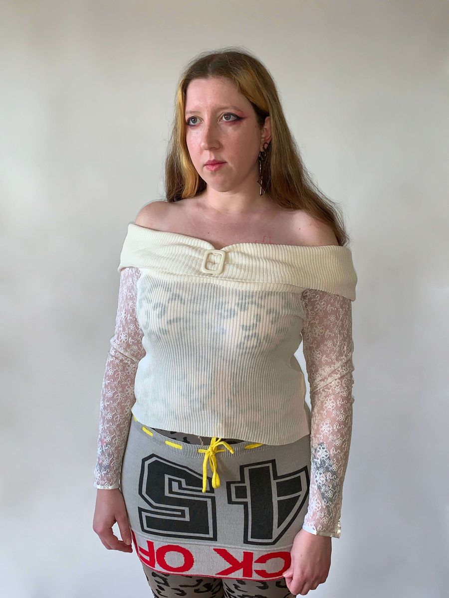 80s Atsuki Onishi White Lace Top product image