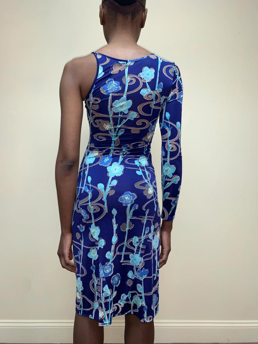 90s Jean Colonna Asymmetrical Burnout Dress product image