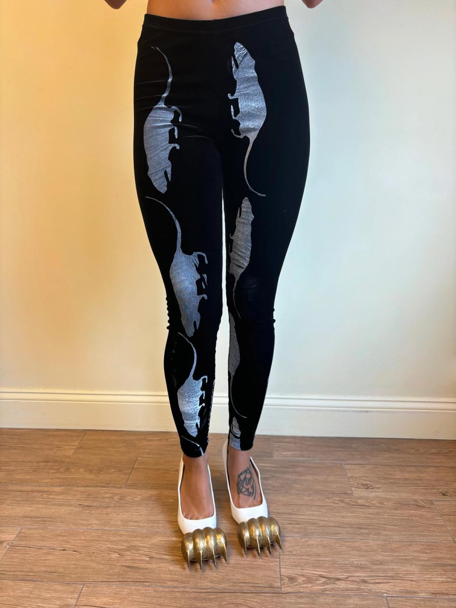 Rat and Chrysler Black Velvet Leggings