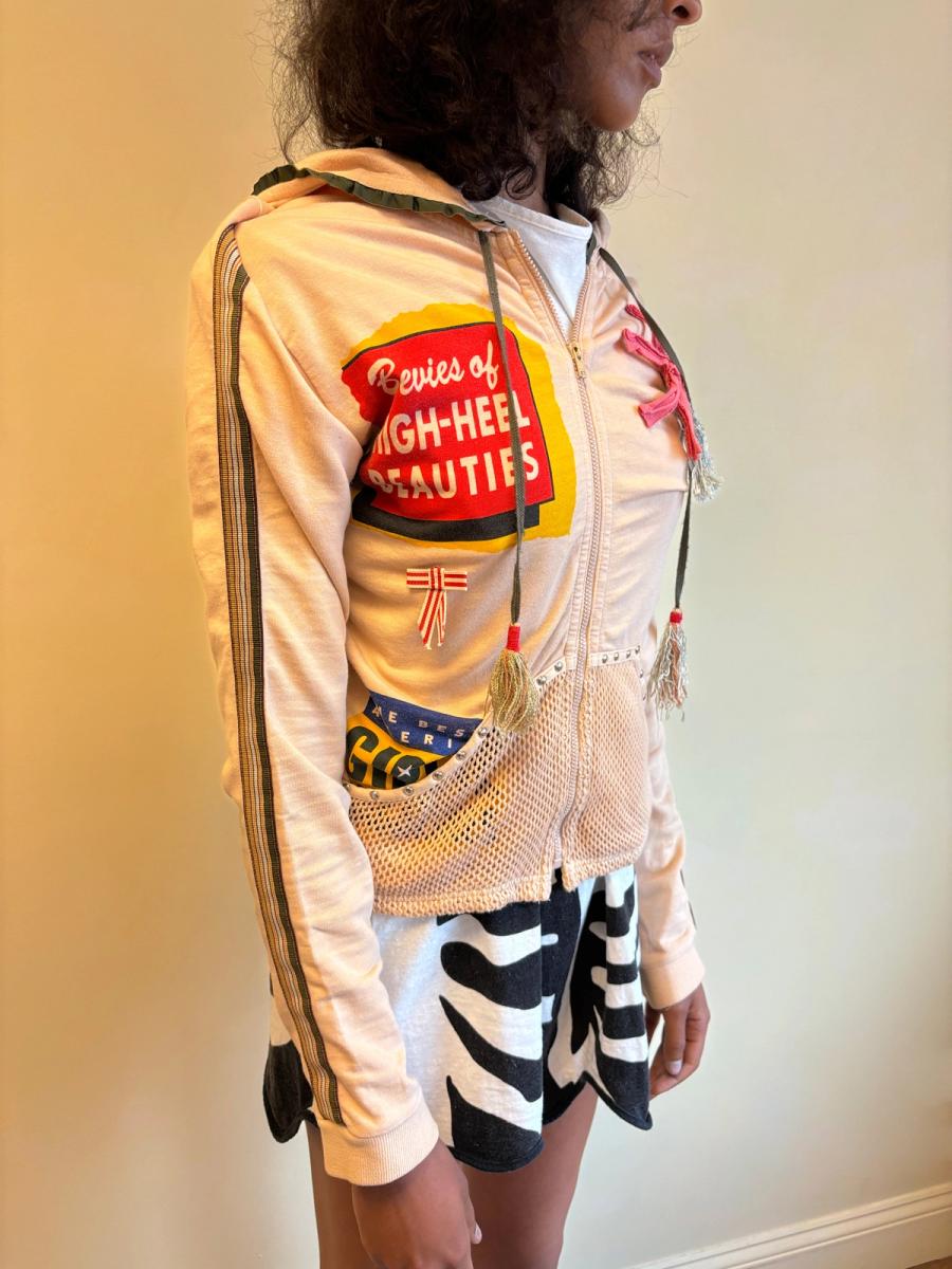 Bevies of High-Heel Beauties Patchwork Hoodie