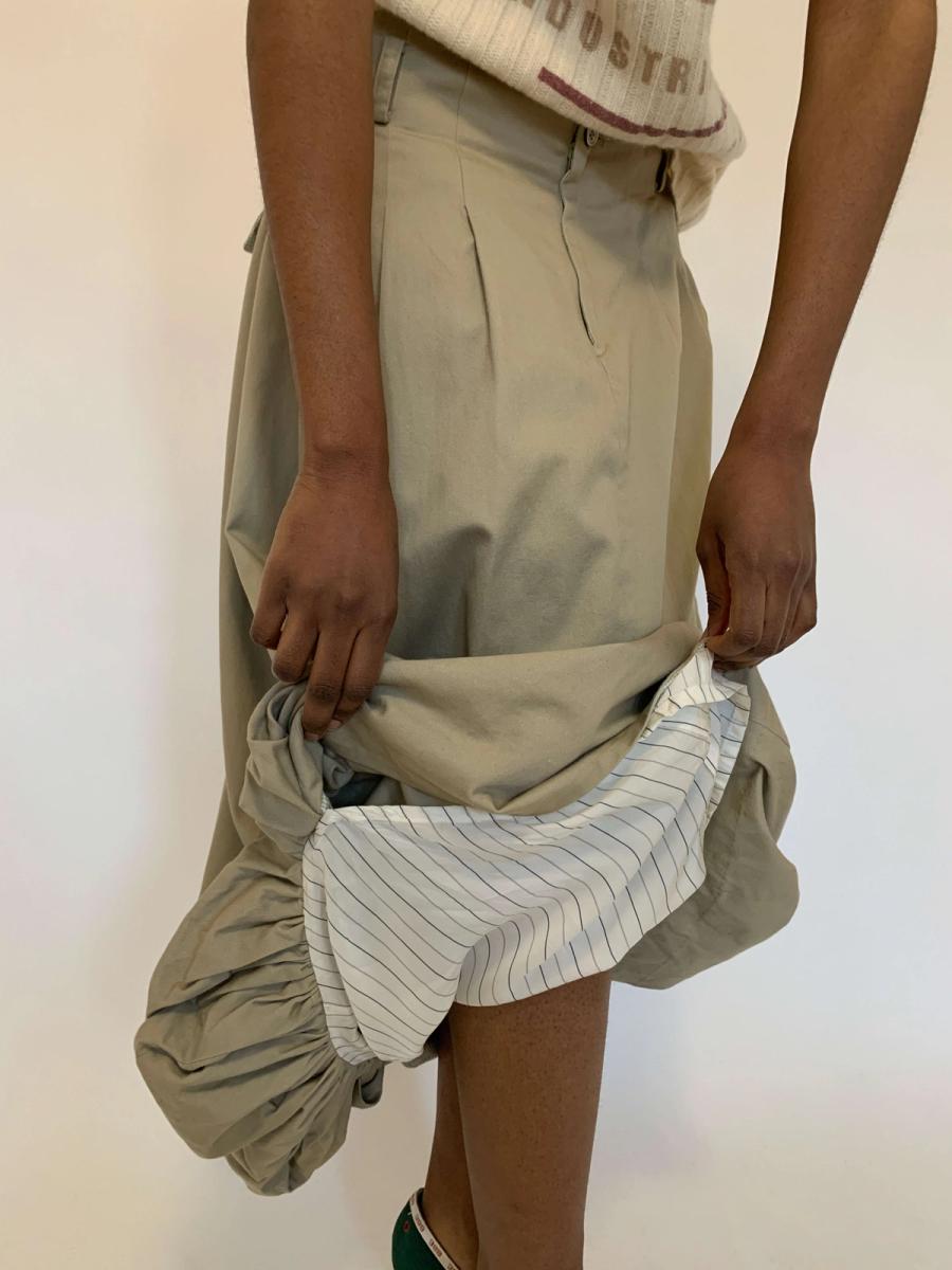 20471120 Khaki Deformation Skirt product image