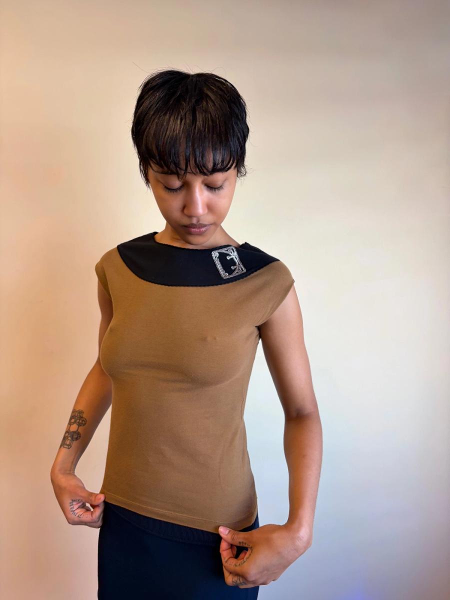Vintage Chantal Thomass Shirt with Embroidered Buckle product image