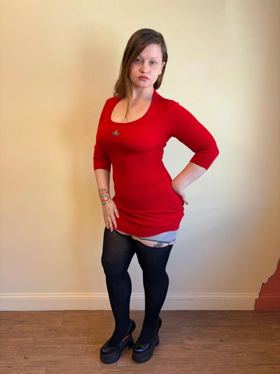 90s Vivienne Westwood Red Knit Dress  product image